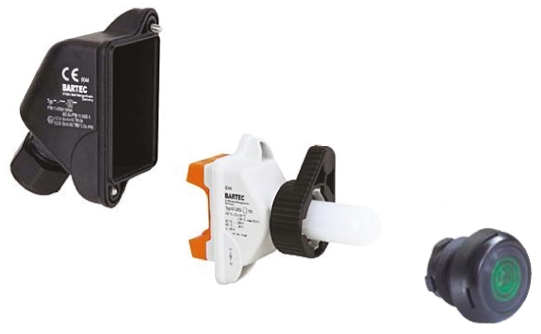 Bartec ComEx Series Illuminated Push Button Switch, Panel Mount, SPST, Blue, Green, Red, White, Yellow LED, IP20
