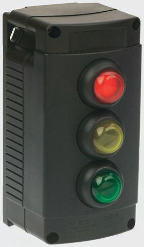 Bartec Momentary Push Button Control Station, Thermoplastic, 1 Cutouts, Red, IP67, IP66