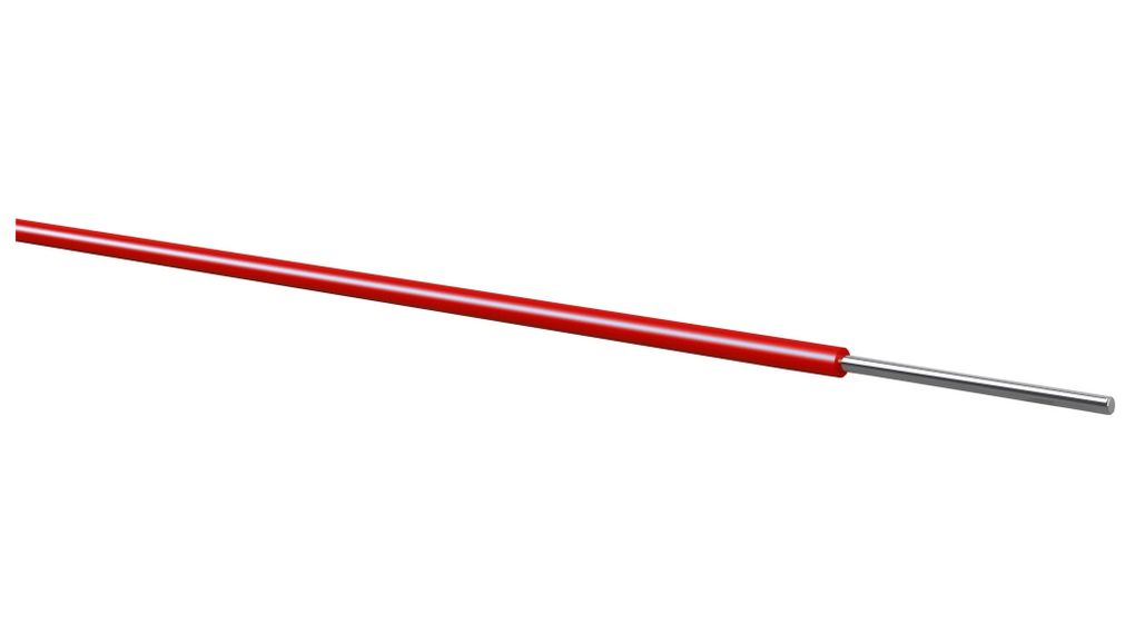 Kabeltronik YV Series Red 0.5 mm² Equipment Wire, 20 AWG, 100 m, Polyvinyl Chloride, 070108008