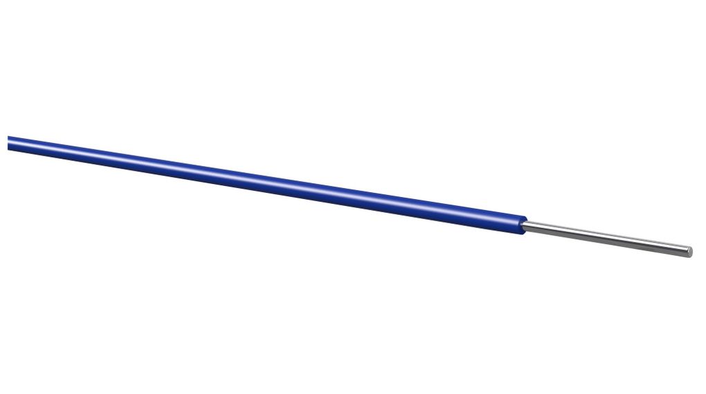 Kabeltronik YV Series Blue 0.79 mm² Equipment Wire, 18 AWG, 100 m, Polyvinyl Chloride, 070110007