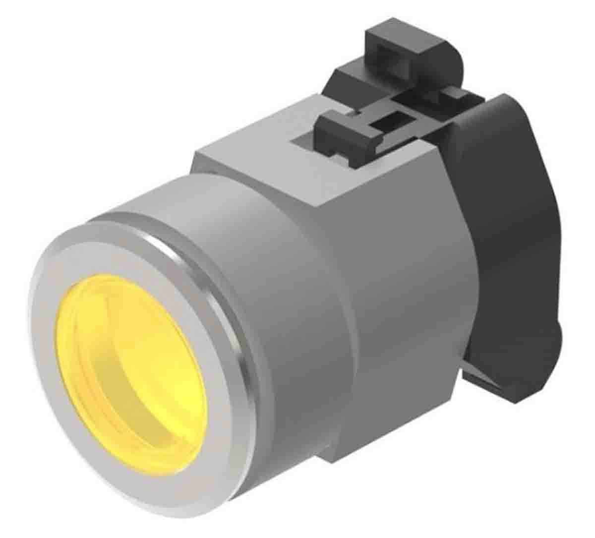 EAO, 704, Panel Yellow LED Pilot Light, 31 mm Cutout, IP65, Round