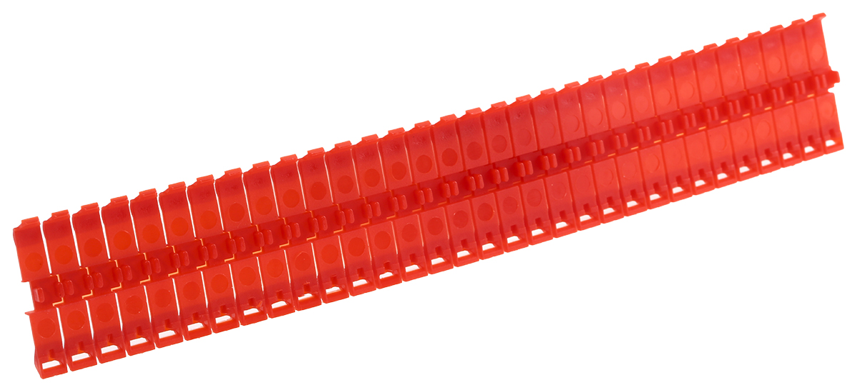 07370301000 JLP PLIO®-CLIP Clip-On Cable Marker, Pre-printed "+, 0 to 9", 3.6 mm Cable Multicolour, 2.2 mm Cable,