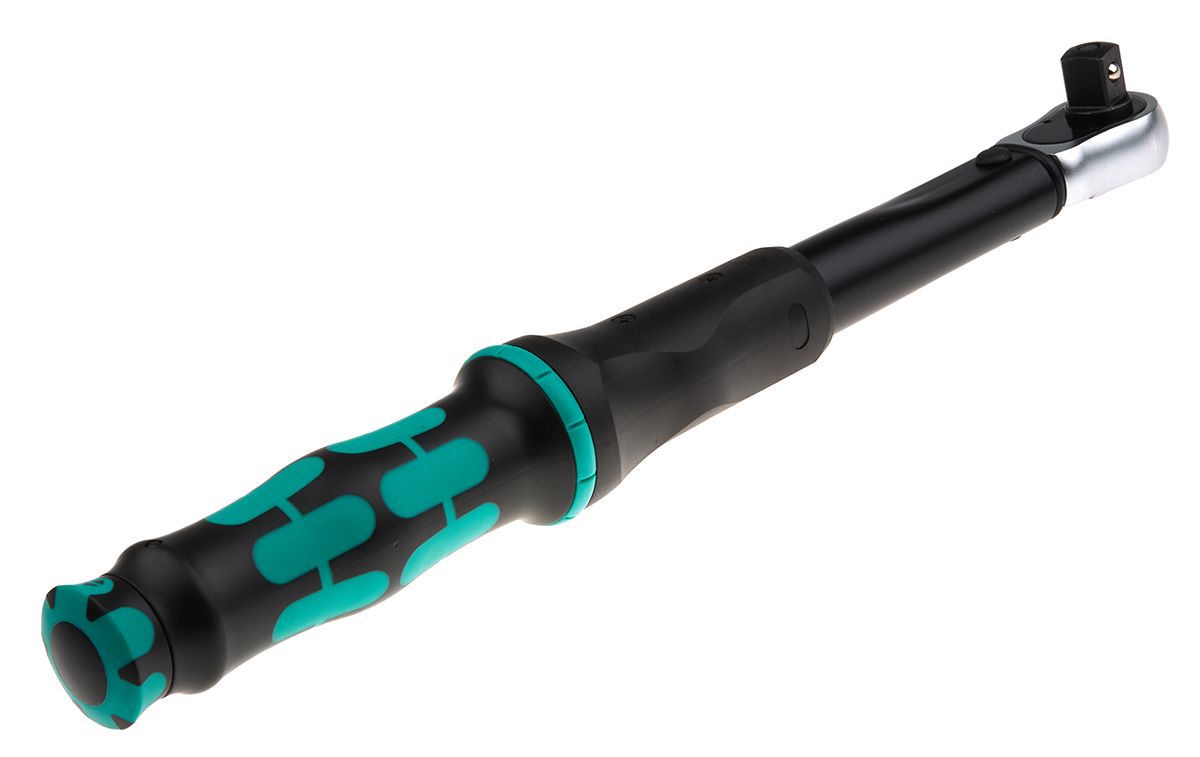 075620 Wera Click-Torque C 1 Click Torque Wrench, 10 to 50 Nm, 1/2 in Drive, Square Drive, 360mm Overall, RSCAL