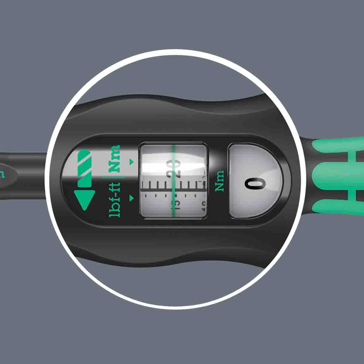 075620 Wera Click-Torque C 1 Click Torque Wrench, 10 to 50 Nm, 1/2 in Drive, Square Drive, 360mm Overall, RSCAL