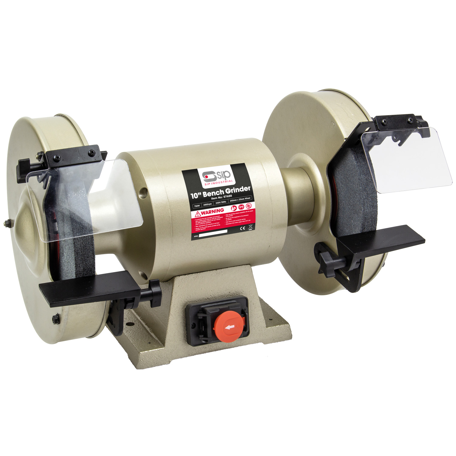 SIP Bench Grinder 250 mm, 230V ac 20 mm Wheel Bore