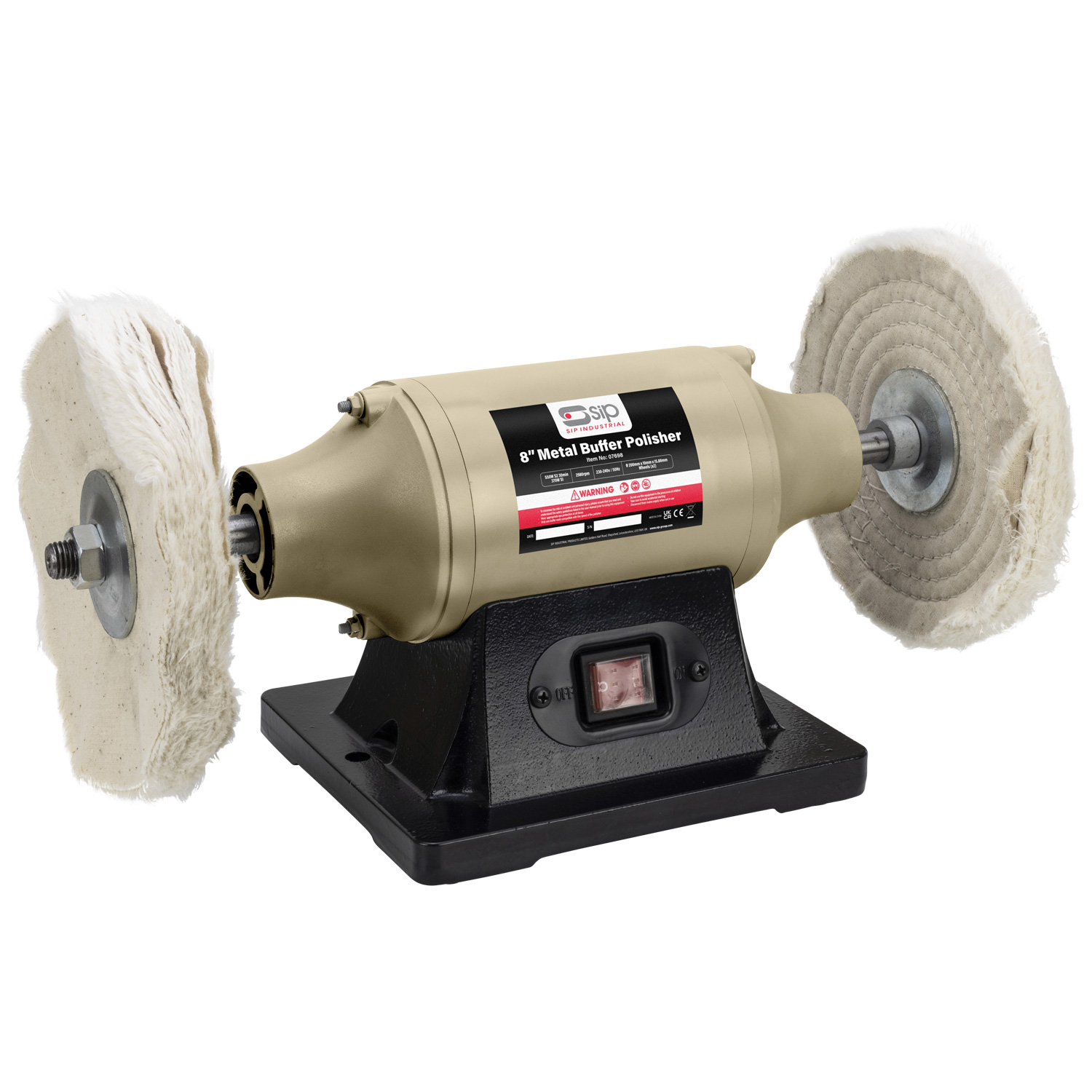 SIP 07698 Bench Buffer 203.2 mm, 230 V