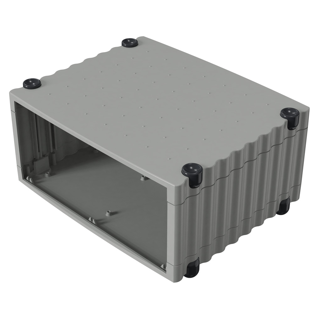 Rose Wavetronic Series Black, Grey Aluminium Desktop Enclosure, 268 mm 147 mm, 324 mm