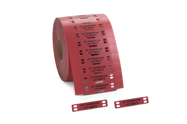 HellermannTyton TAGPU Cable Tie Cable Marker, Red, Pre-printed "Ladder Style", for Large Cable Bundles And Wires,