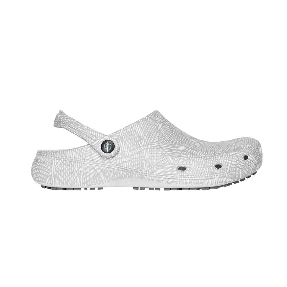 Parade Happy Unisex Grey, White Non-Metal Clog, UK 3, EU 37