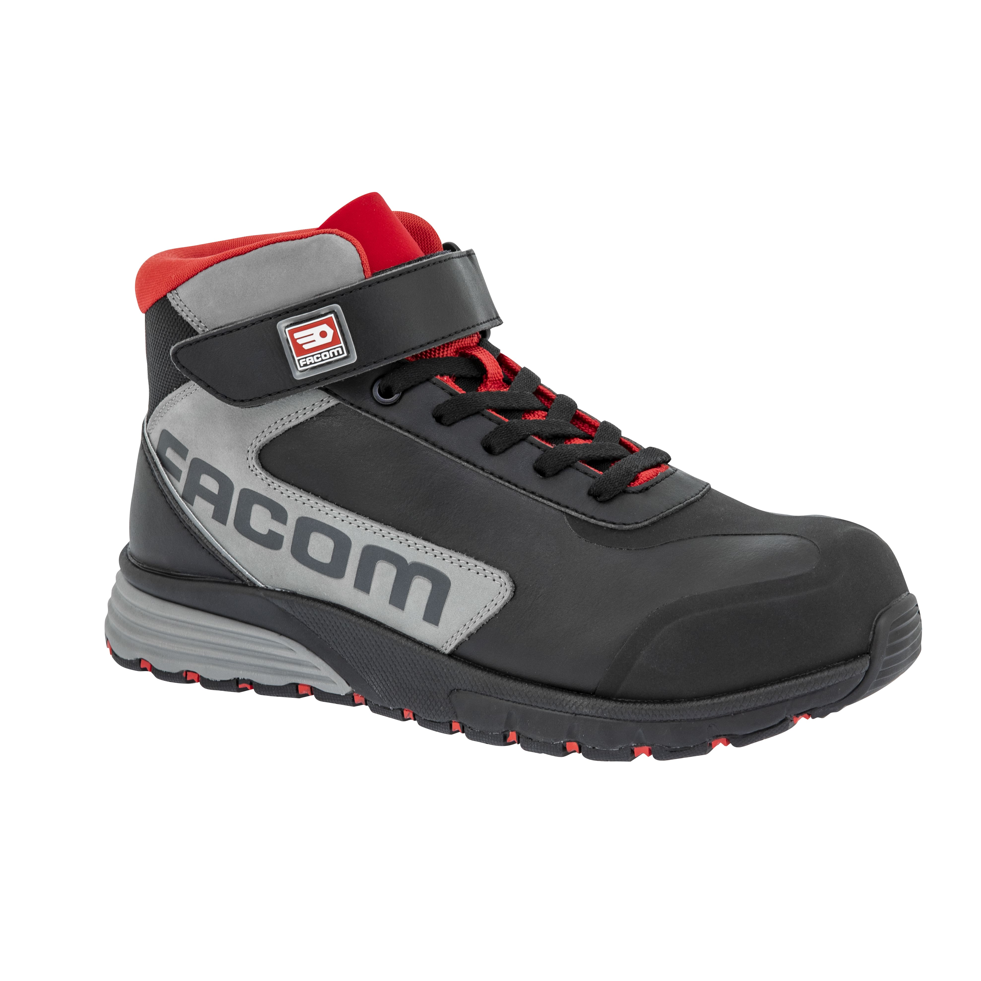 07shikan2834pt35 Parade Shikan Unisex Black, Grey, Red Composite Safety Shoes, UK 2, EU 35