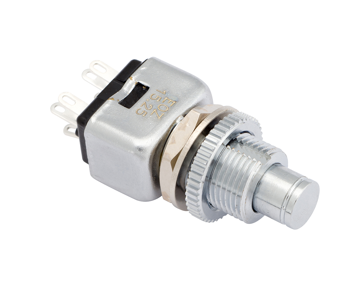 EOZ DJET Series Push Button Switch, Momentary, Panel, 10.2 mm Cutout, DPDT, IP65, IP67