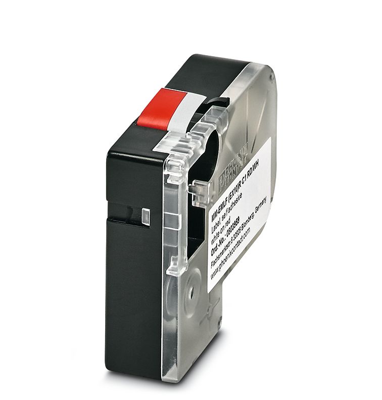 Phoenix Contact White on Red Label Printer Tape, 8 m Length, 10 mm Width, 8 m Label Length, 10 mm Label Width