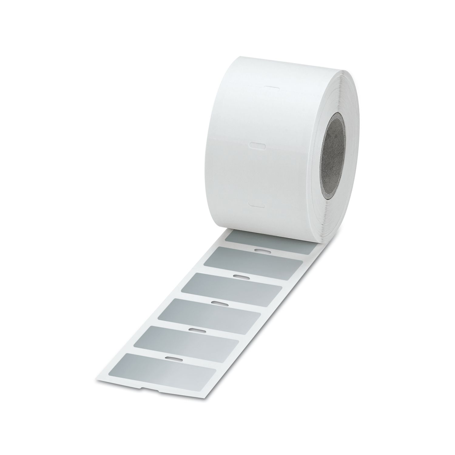 Phoenix Contact Silver on Silver Label, 51 mm Width, 25 mm Label Length, 51 mm Label Width