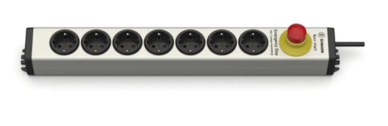 Bodo Ehmann Type F 7 Gang Socket Bar, 4.7m Cable, 16A, 230V