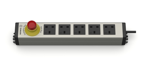Bodo Ehmann Type G 5 Gang Trailing Socket & Power Distribution, 2.7m Cable, 16A, 230V Fused