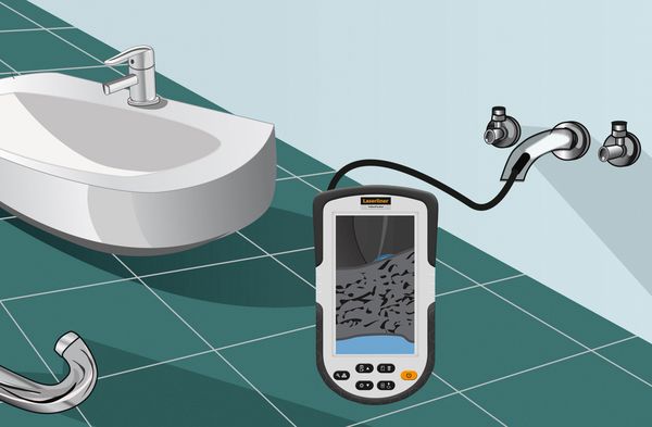 082261a Laserliner 082.261A 8 mm probe Inspection Camera, 1 m Probe Length, 480 x 272 pixel Resolution, LED Illumination