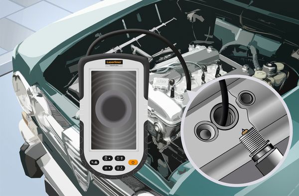 082261a Laserliner 082.261A 8 mm probe Inspection Camera, 1 m Probe Length, 480 x 272 pixel Resolution, LED Illumination