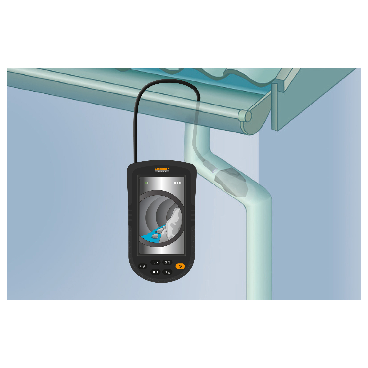 082262a Laserliner 082.262A 5.2 mm probe Inspection Camera, 1 m Probe Length, 480 x 272 pixel Resolution, LED Illumination