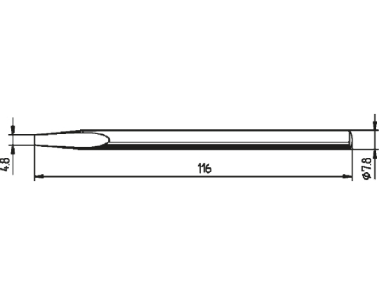Ersa 4.8 mm Chisel 116 mm Soldering Iron Tip for use with ERSA 80S
