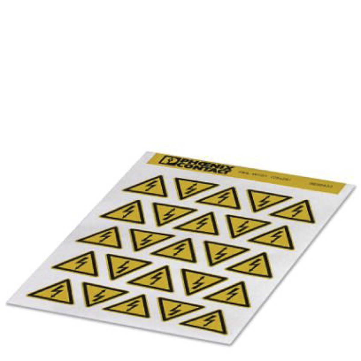Phoenix Contact Adhesive Pre-Printed Label-Lightning Flash-. Quantity: 25 Per Pack