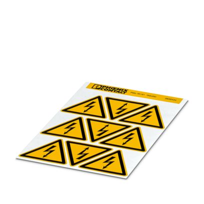 Phoenix Contact Adhesive Pre-Printed Label-Lightning Flash-. Quantity: 5 Per Pack