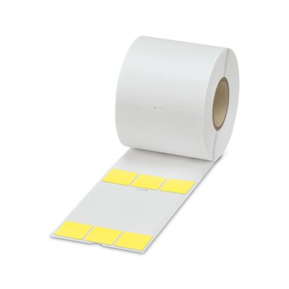 Phoenix Contact Yellow Label Roll, 25.4 mm Width, 900 Per Roll Qty, 95.25 mm
