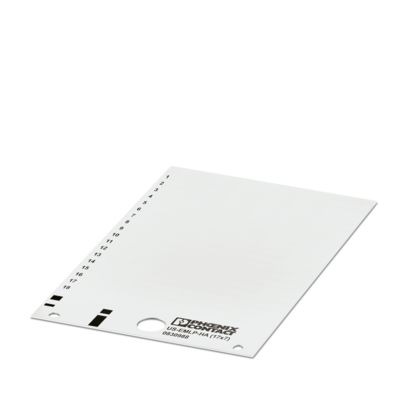 Phoenix Contact White on White Cable Labels, 7 mm Length, 17 mm Width, 7 mm Label Length, 17 mm Label Width
