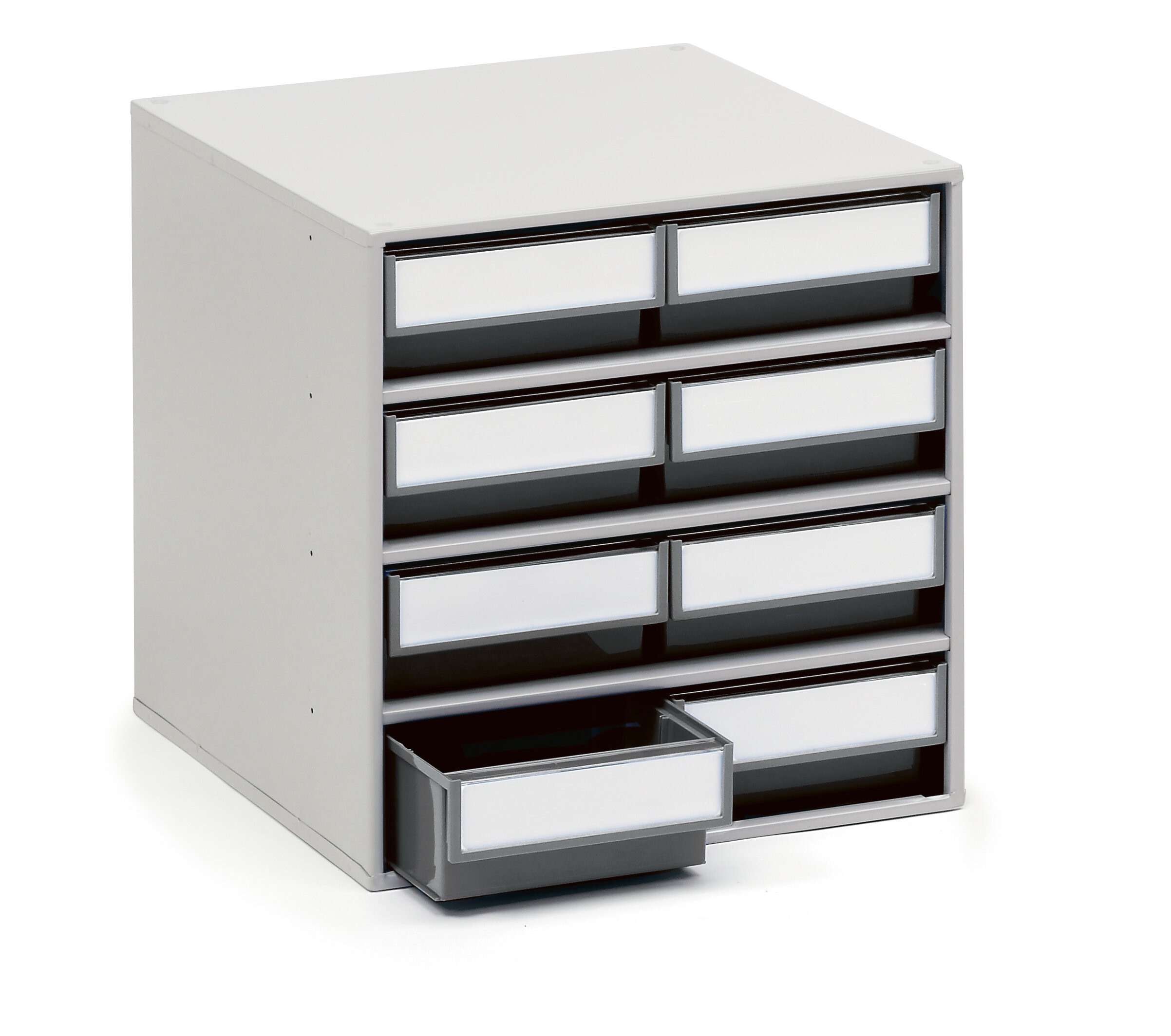 Treston Drawer Storage Unit 8, Plastic, 395 mm x 400mm x 300 mm, Grey