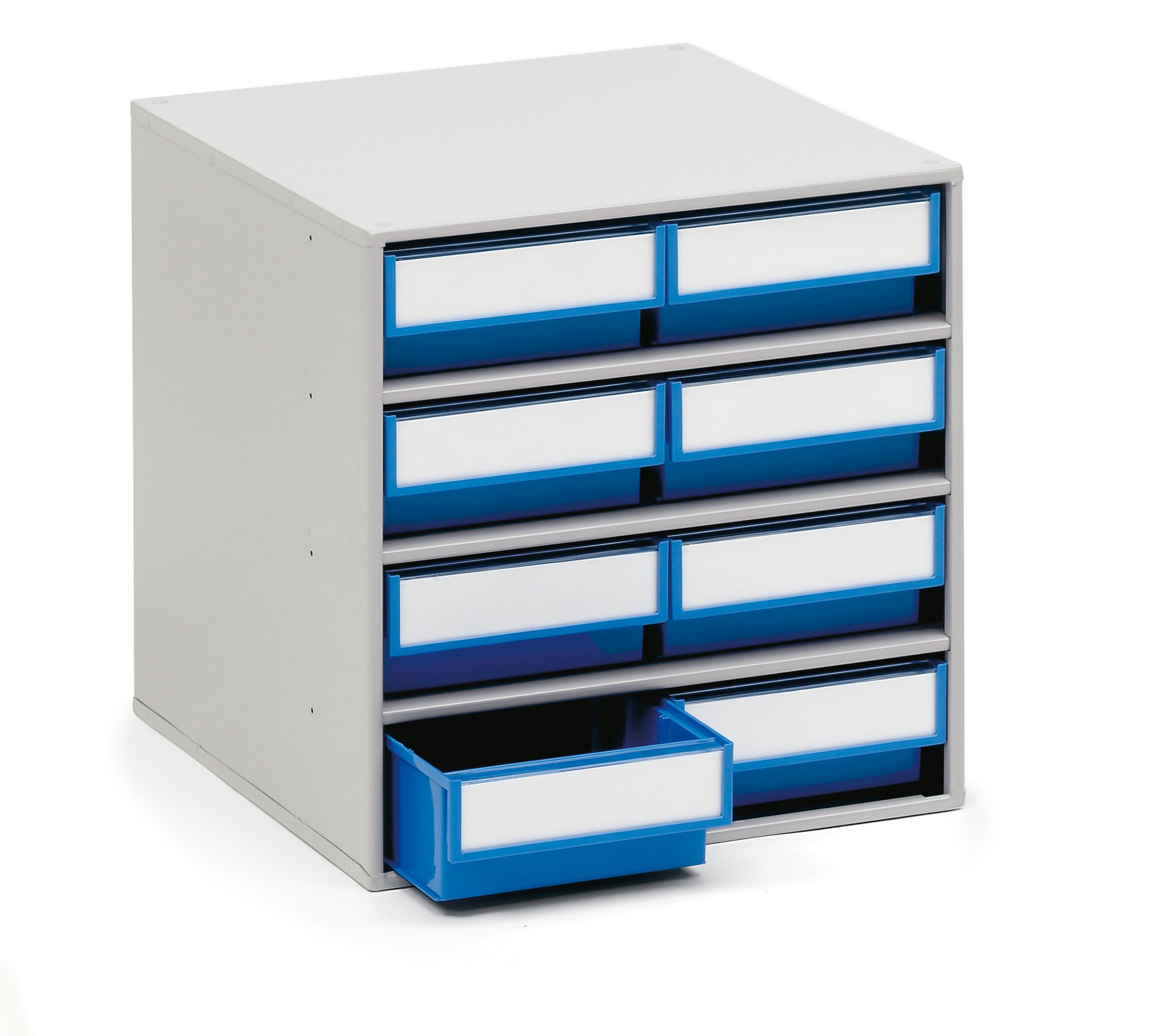 Treston Drawer Storage Unit 8, Plastic, 395 mm x 400mm x 300 mm, Blue