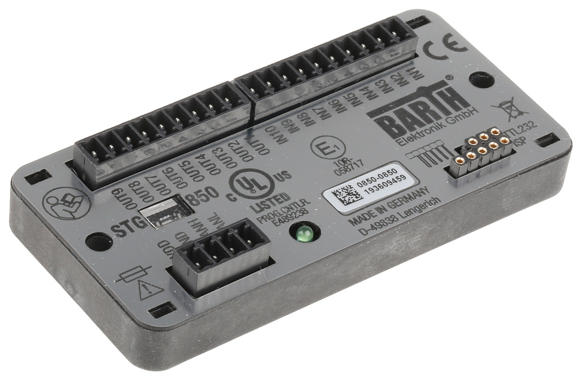 BARTH lococube mini-PLC Series PLC I/O Module, Solid State, PWM Output, 10-Input, Digital, Analogue Input