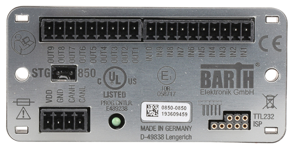 0850-0850 BARTH lococube mini-PLC Series PLC I/O Module, Solid State, PWM Output, 10-Input, Digital, Analogue Input