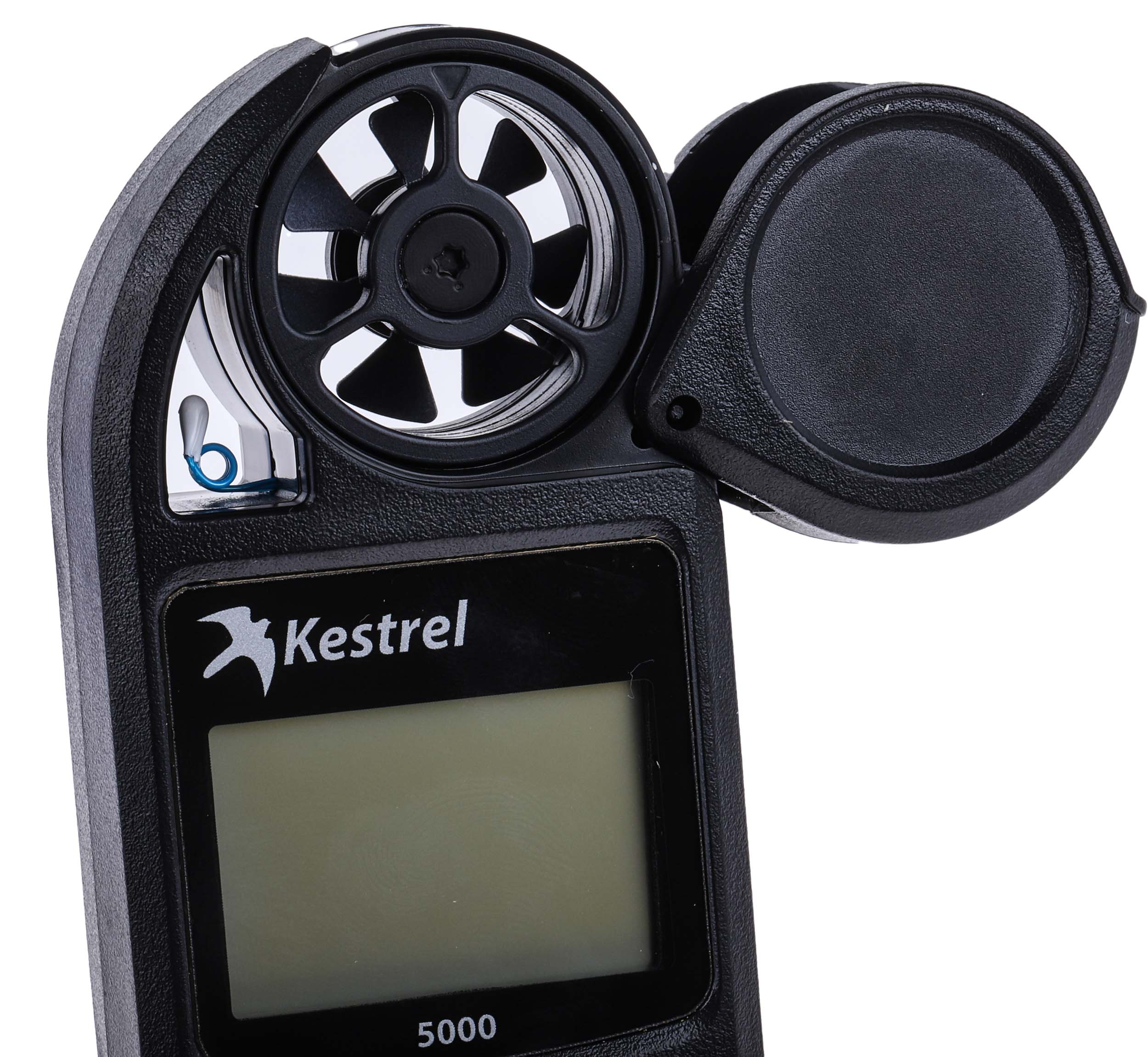 0850blk Kestrel 0850BLK Impeller Anemometer, Measures Heat Index, Moisture Content, Pressure, Relative Air Density, Tail Wind,