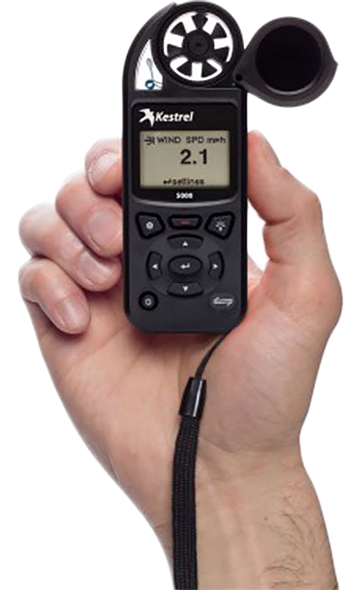 0850lblk Kestrel 0850LBLK Impeller Anemometer, Measures Density Altitude, Dew Point, Wind Chill, Moisture Content, Evaporation