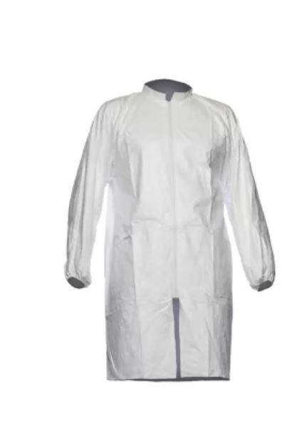 DuPont White Unisex Reusable Lab Coat, 2X