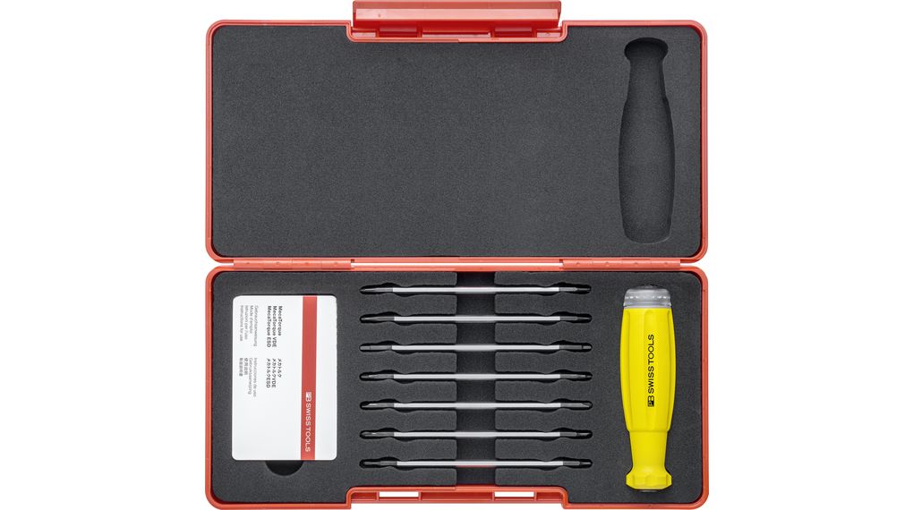 PB SWISS TOOLS Hex Torque Screwdriver & Bit Set, 10 → 50Ncm, ESD Safe, ±6 % Accuracy