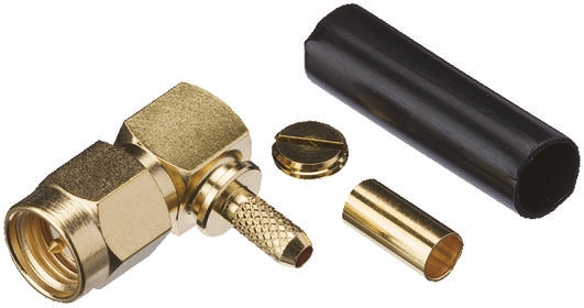 Yuetsu Cable Male SMA, 50 Ω, Right Angle Body Crimp
