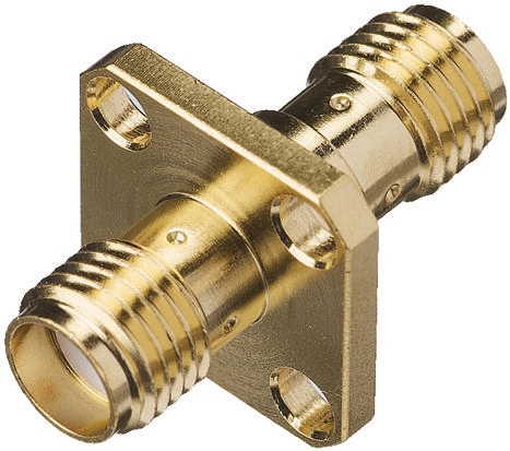 Yuetsu Flange Female SMA, 50 Ω, Straight Body Solder