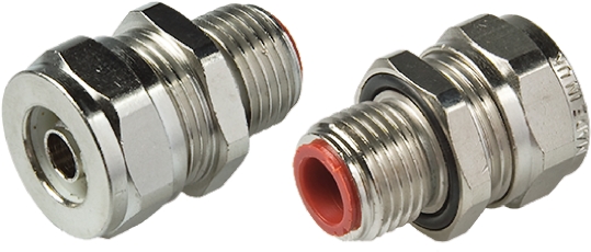 Adaptaflex Straight, Conduit Fitting, 10mm Nominal Size, M16, Brass, Silver IP67 rating