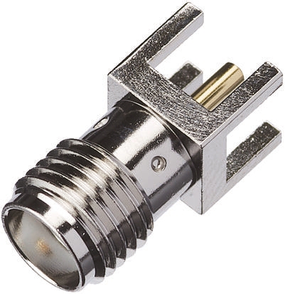 Yuetsu PCB Female SMA, 50 Ω, Straight Body Solder