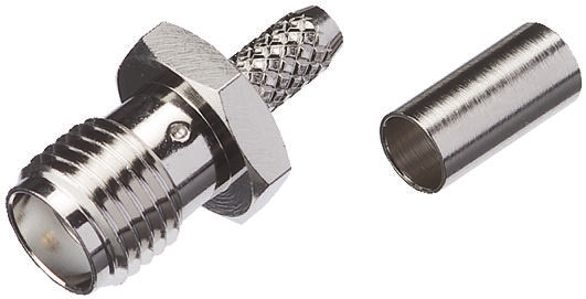 Yuetsu Cable Female SMA, 50 Ω, Straight Body Crimp