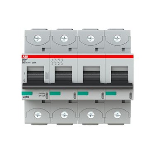 ABB S804C MCB, 4P, 40A Curve C, 415V AC, 25 kA Breaking Capacity