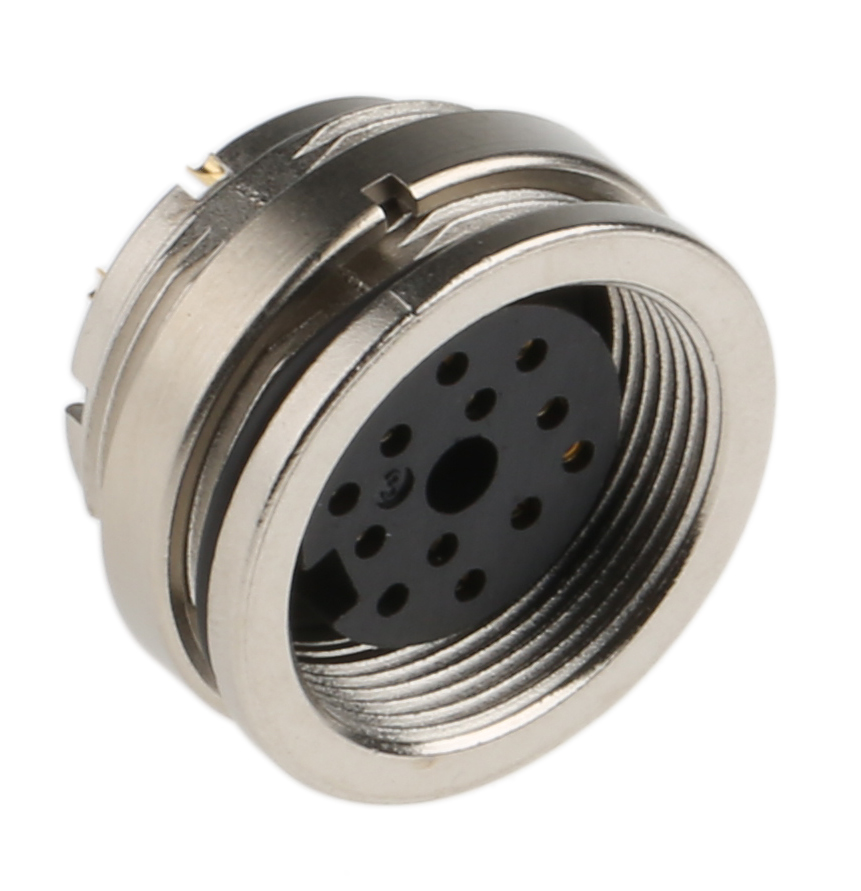 binder Circular Connector, 12 Contacts, Panel Mount, M16 Connector, Socket, Female, IP67, 723 Series