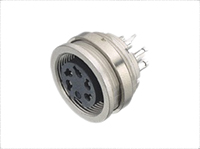 binder Circular Connector, 5 Contacts, Panel Mount, M16 Connector, Socket, Female, IP40, 680 Series
