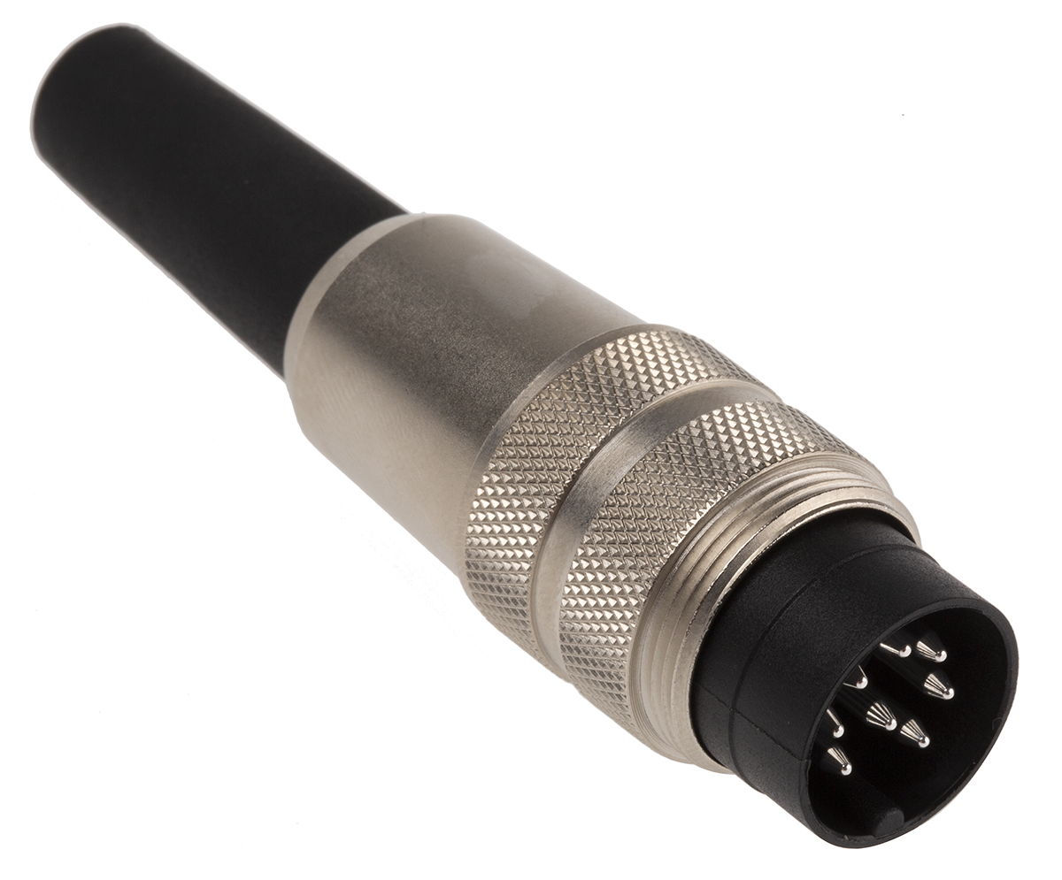 binder Circular Connector, 8 Contacts, Cable, M16 Connector, Plug, Male, IP40, 680 Series