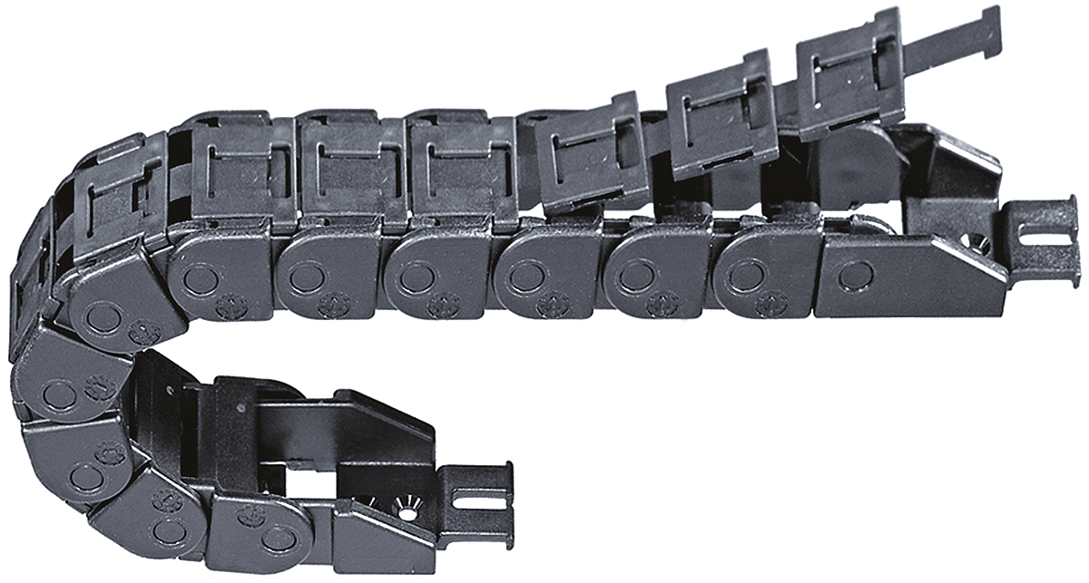 Igus e-chain Black, W18.2mm x D19.3 mm, L1 m, 48 mm Min. Bend Radius, Igumid G
