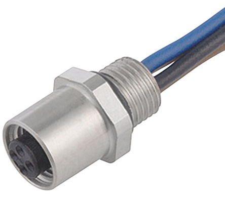 binder Circular Connector, 3 Contacts, Panel Mount, M5 Connector, Socket, Female, IP67, 707 Series