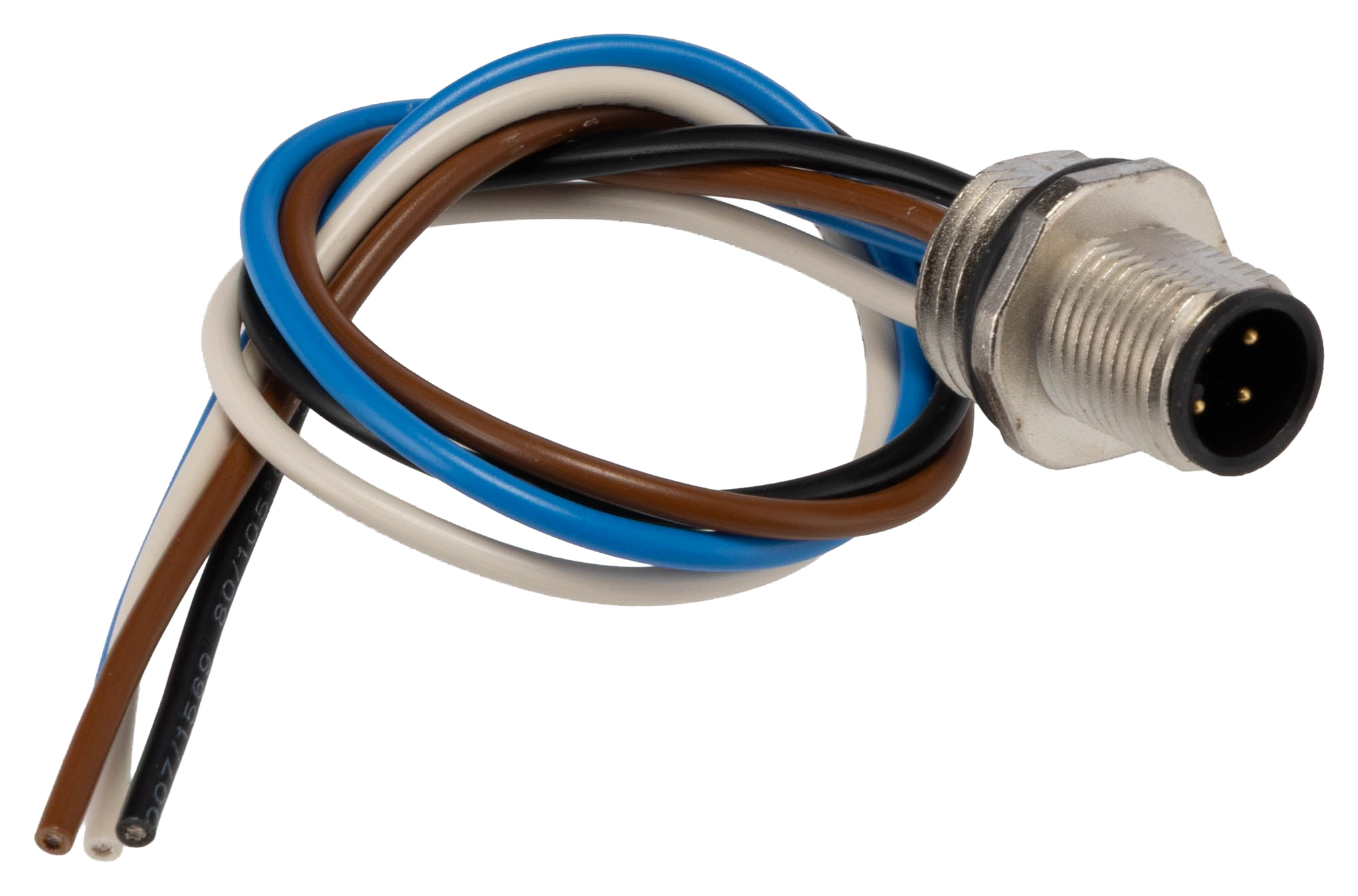 binder Circular Connector, 4 Contacts, Cable, M12 Connector, Plug, Male, IP67, 763 Series