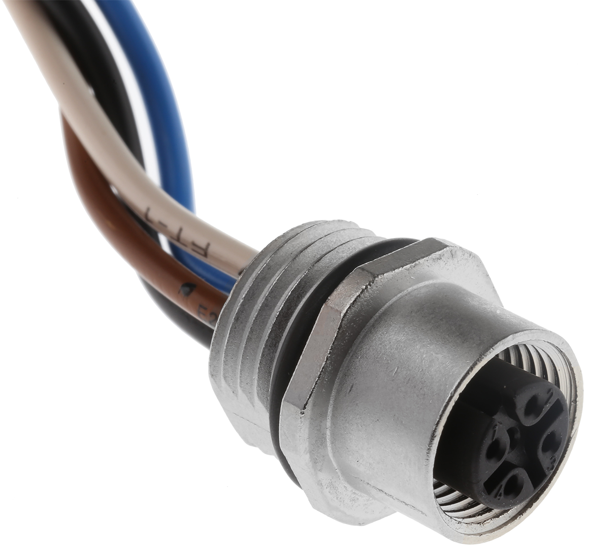 binder Circular Connector, 4 Contacts, Cable, M12 Connector, Socket, Female, IP67, 763 Series