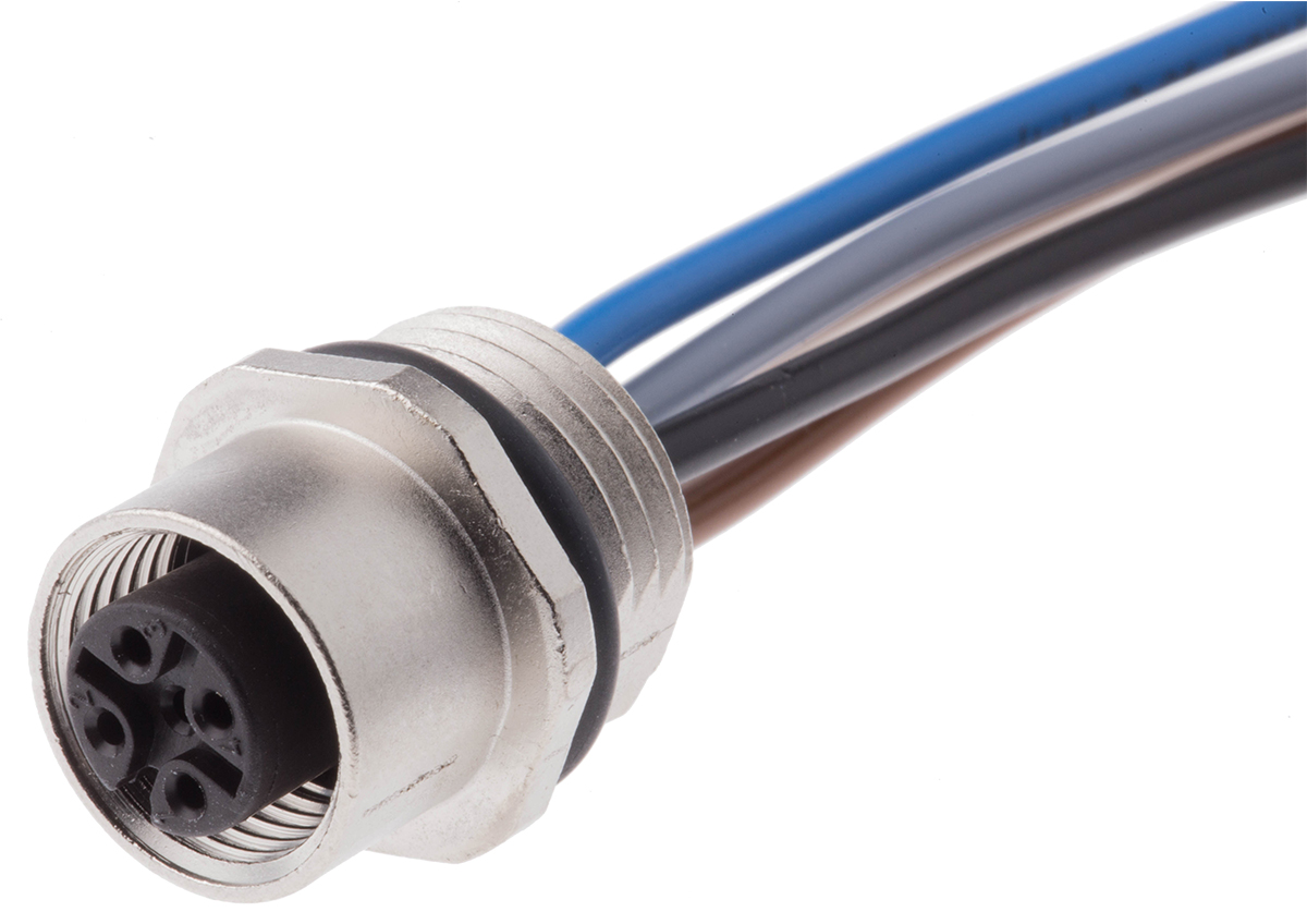 binder Circular Connector, 5 Contacts, Cable, M12 Connector, Socket, Female, IP67, 763 Series