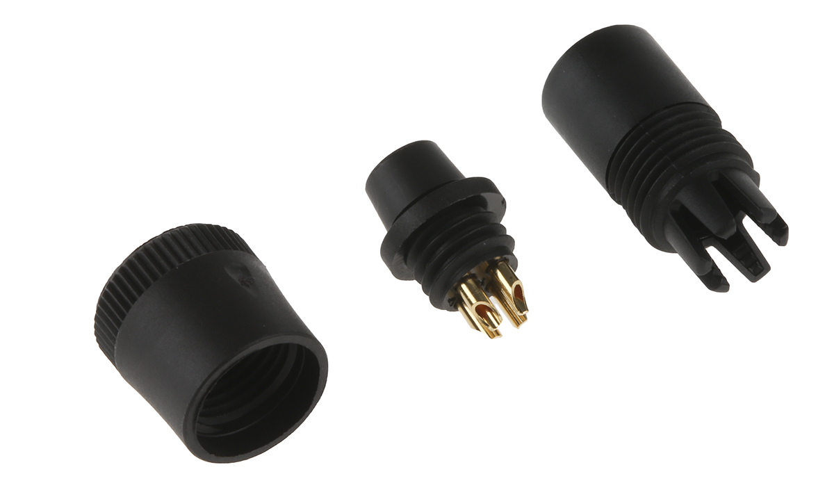 binder Circular Connector, 4 Contacts, Cable, Subminiature Connector, Socket, Female, IP40, 719 Series